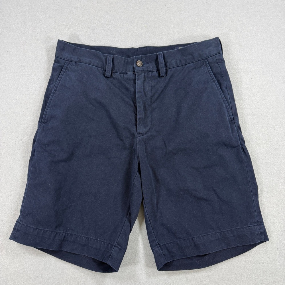 Polo Ralph Lauren Chino Shorts Mens 30 Navy Blue Classic Fit 9 Inch Cotton Twill